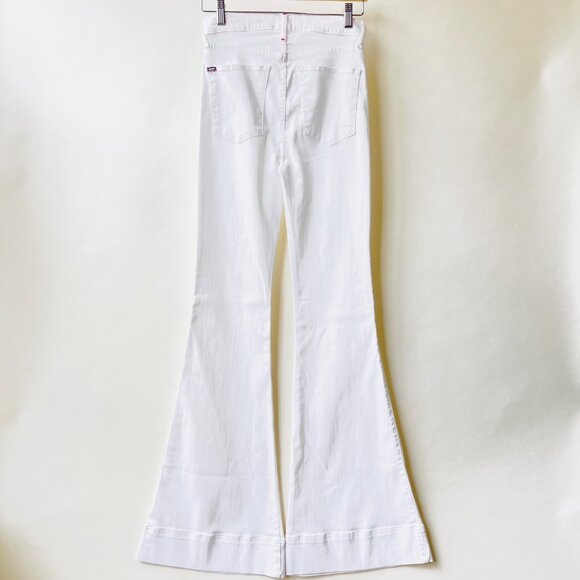 Alice + Olivia Beautiful High Rise Bell jeans, white, Size 25 N60 - Picture 2 of 11